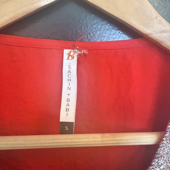 Sachin + Babi S EUC ribbon Red and Blue Blouse - Picture 9 of 16